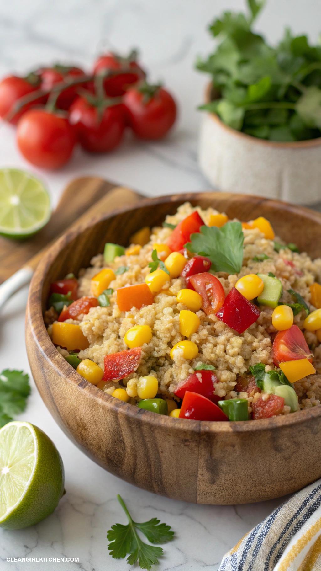 quinoa salad recipes Southwest Quinoa Salad with Corn Peppers and Cilantro