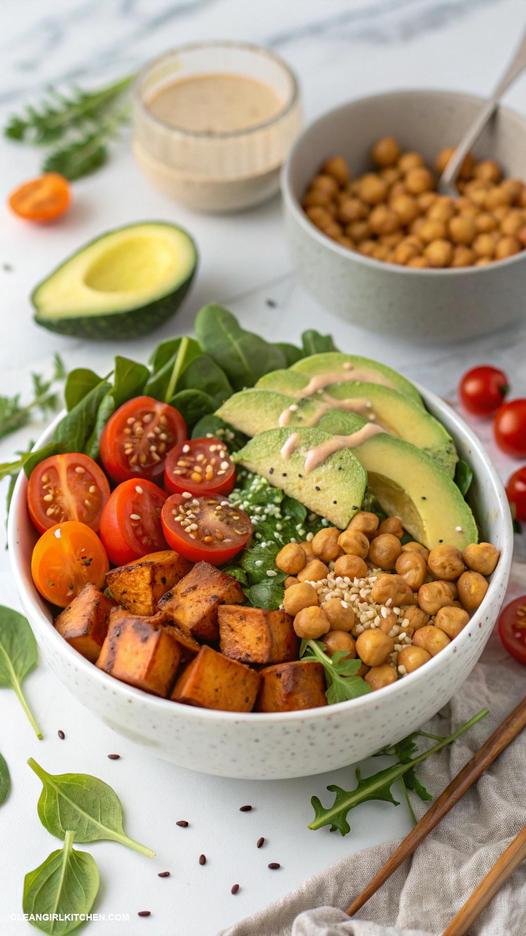 vegan buddha bowls Chickpea and Sweet Potato Buddha Bowl