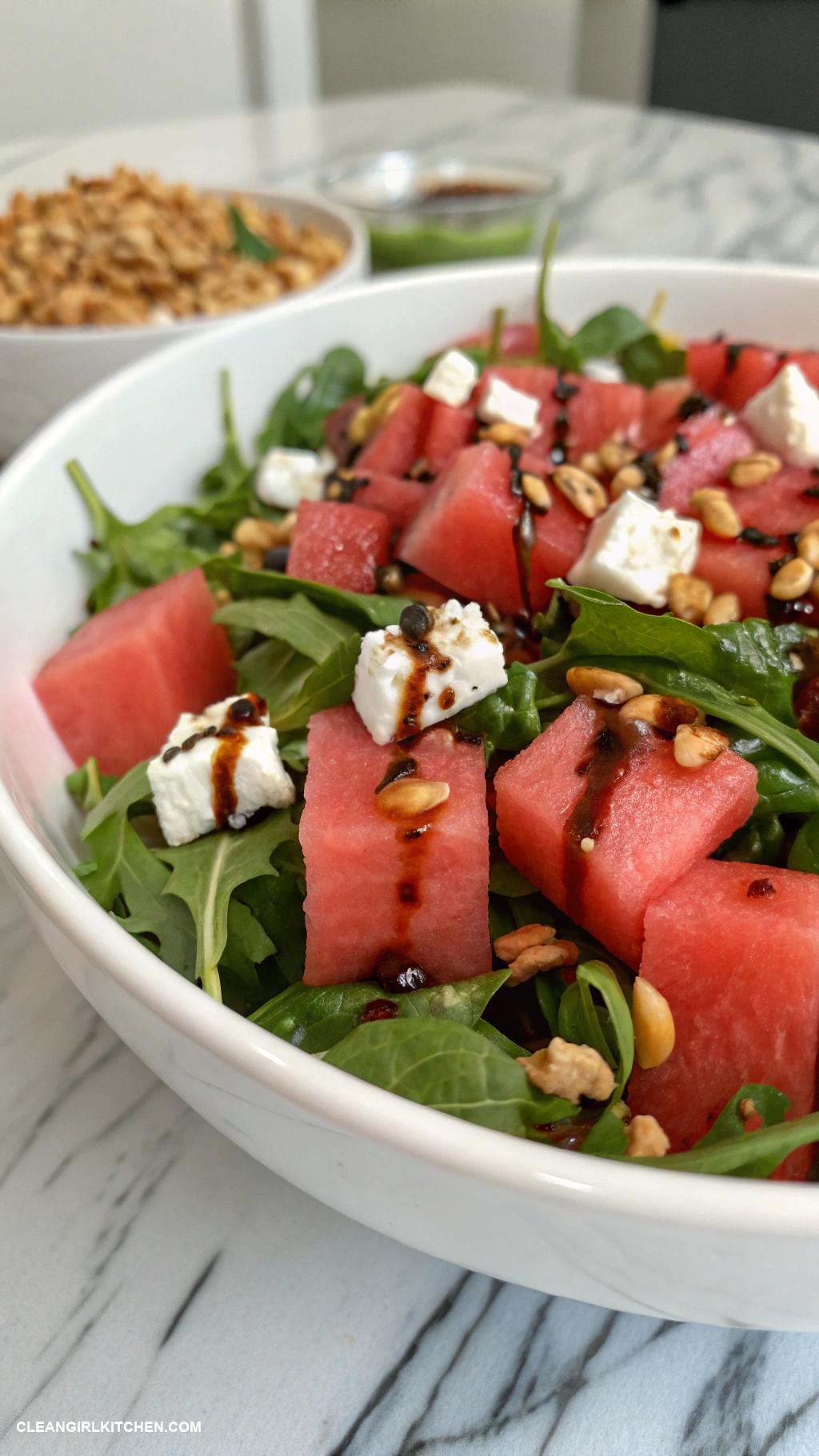 watermelon salads Watermelon Arugula and Goat Cheese Salad