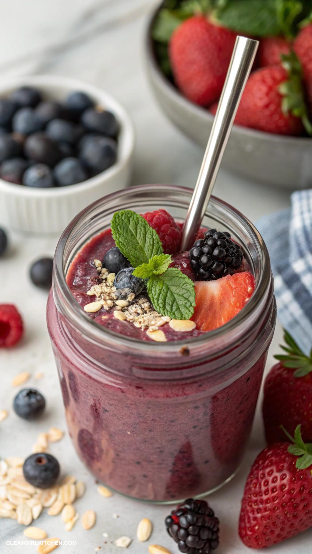 breakfast smoothies Berry Almond Smoothie