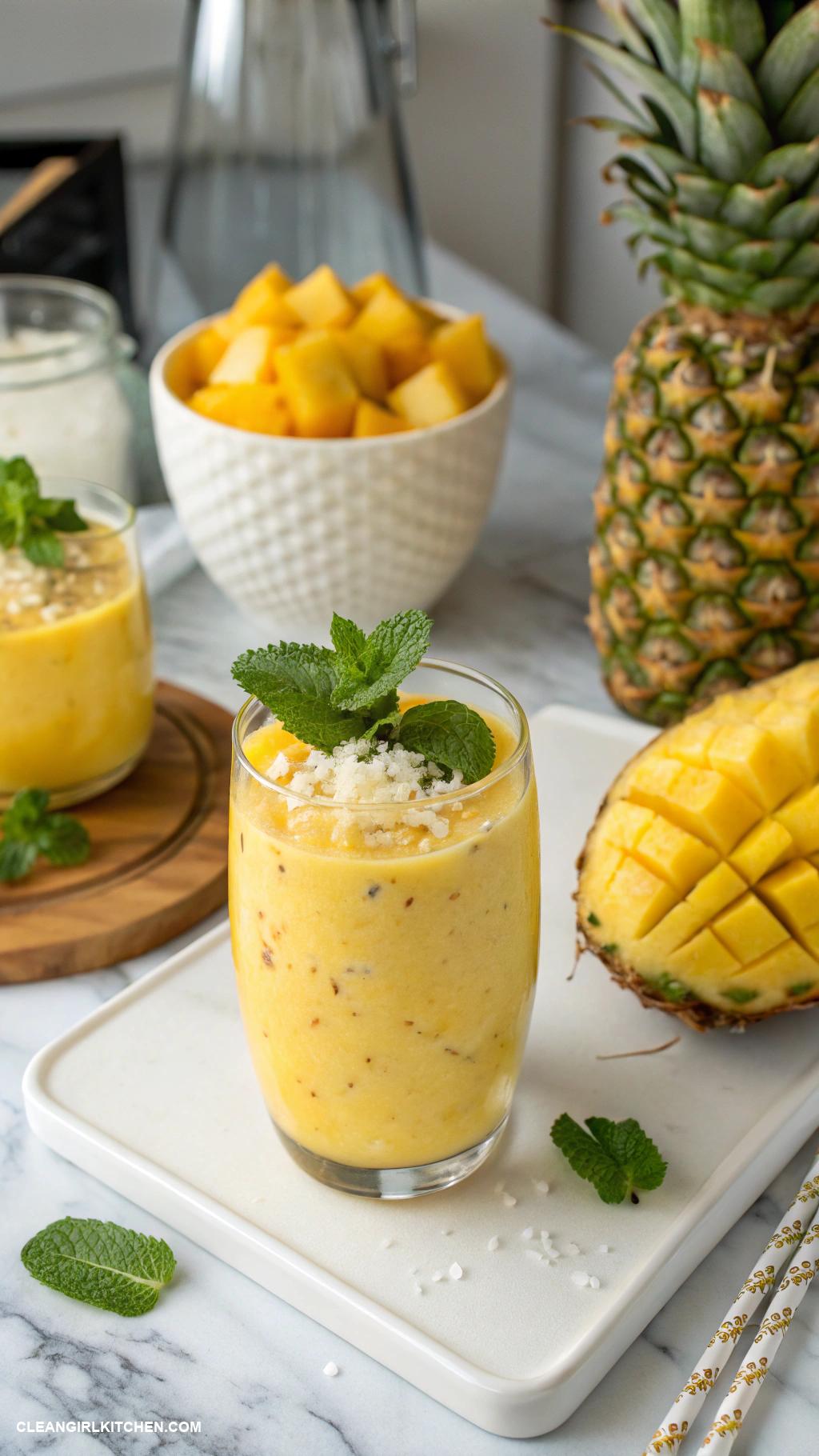 breakfast smoothies Tropical Pineapple Smoothie