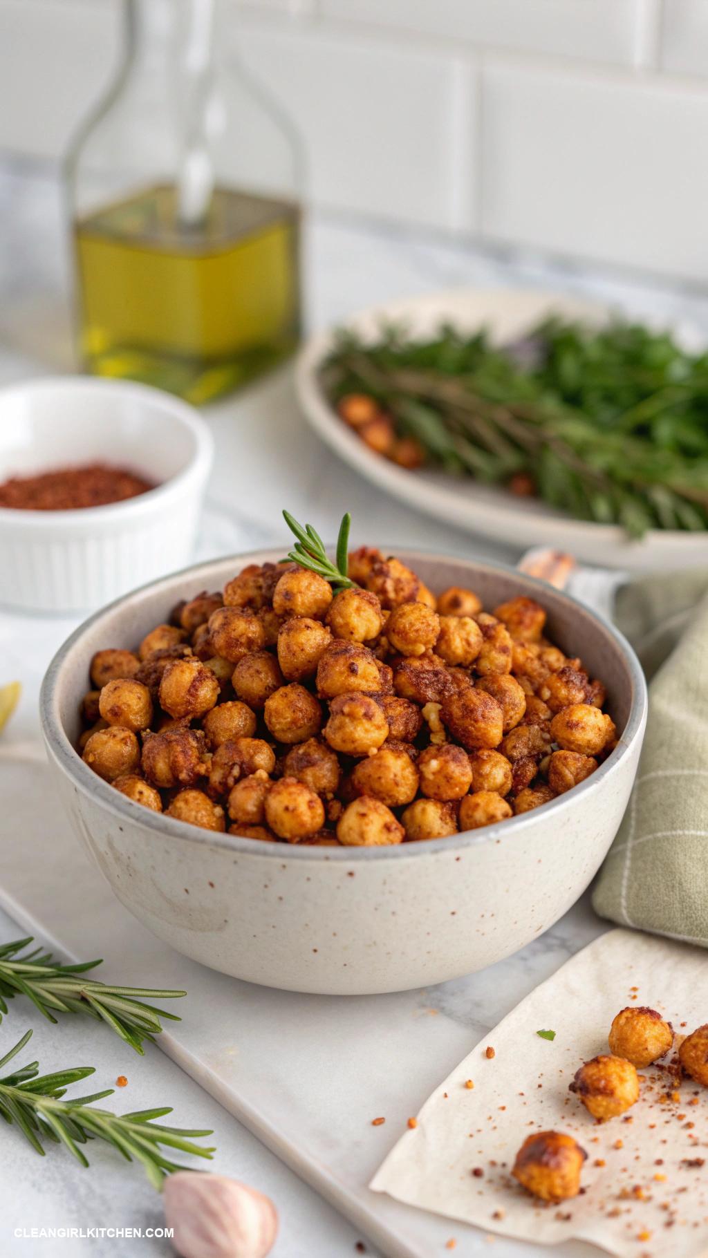 healthy appetizers Roasted Chickpeas with Spices
