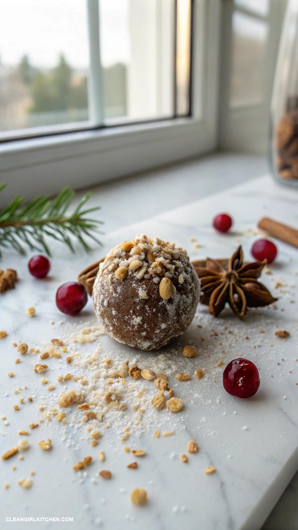healthy christmas baking Date and Nut Holiday Truffles