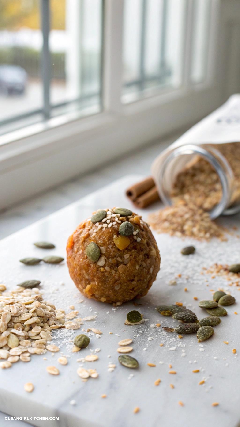 healthy christmas baking Pumpkin Spice Energy Bites