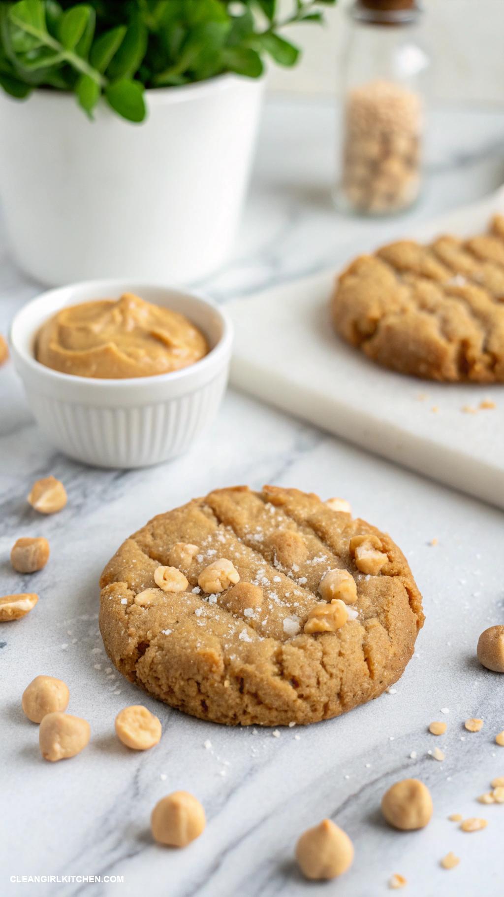 healthy christmas cookies Chickpea Peanut Butter Cookies
