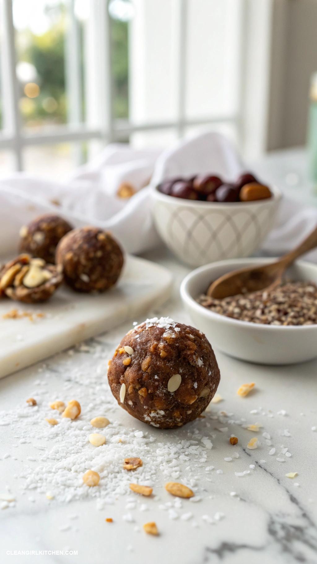 healthy christmas cookies Date and Nut Energy Bites