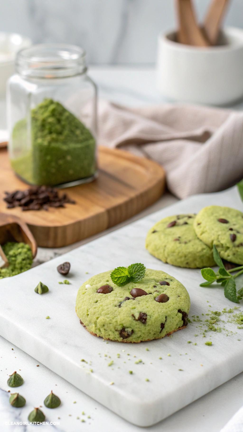 healthy christmas cookies Matcha Green Tea Cookies