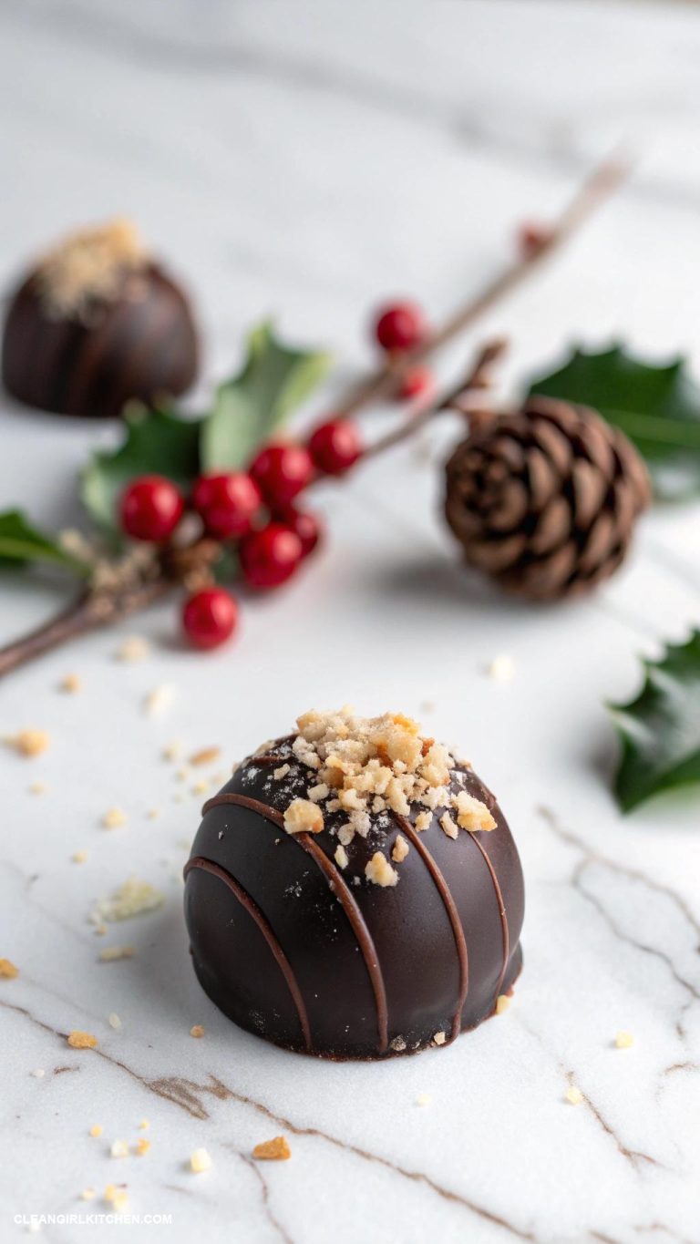 healthy christmas desserts Almond Butter Chocolate Truffles