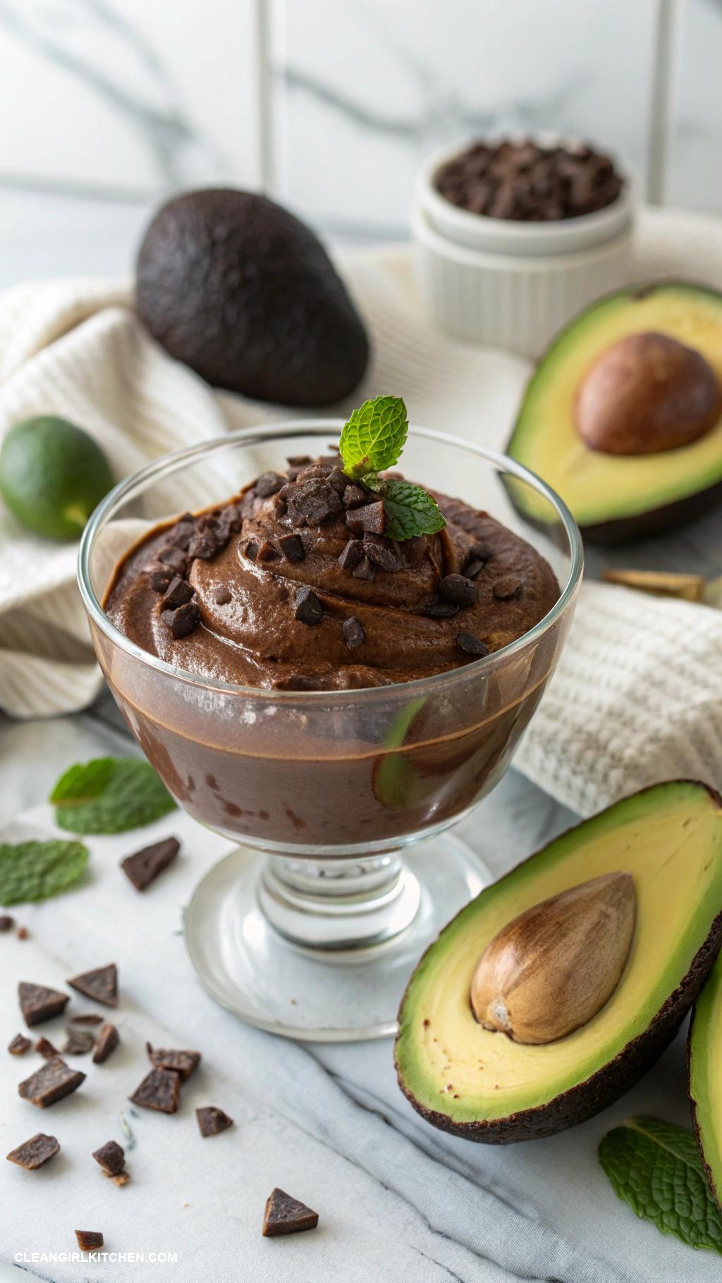 healthy christmas desserts Avocado Chocolate Mousse