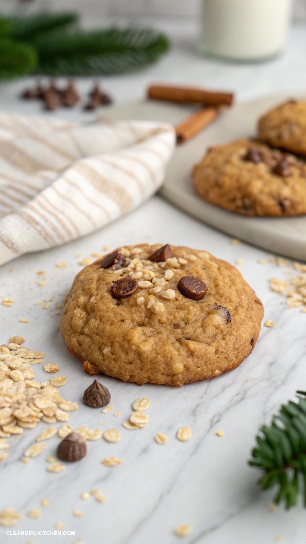 healthy christmas desserts Banana Oatmeal Cookies