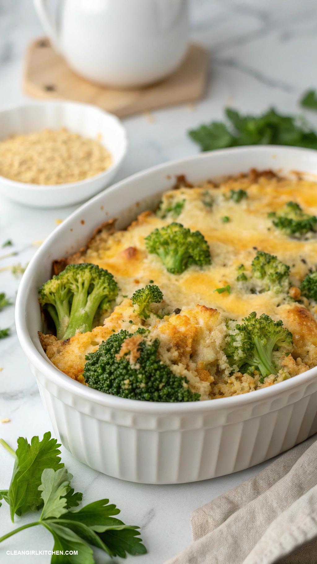 healthy christmas dinner Broccoli and Cheddar Quinoa Bake