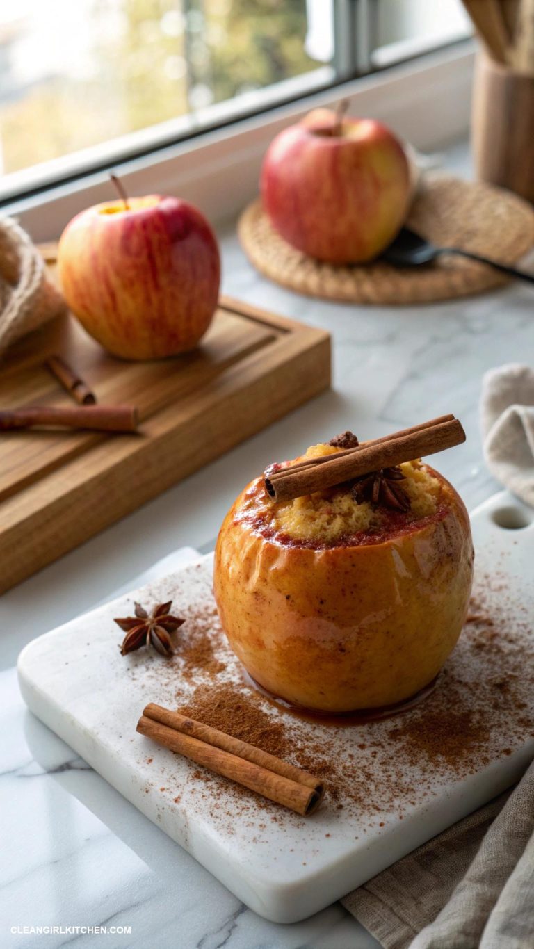 healthy christmas food Baked Apples with Cinnamon