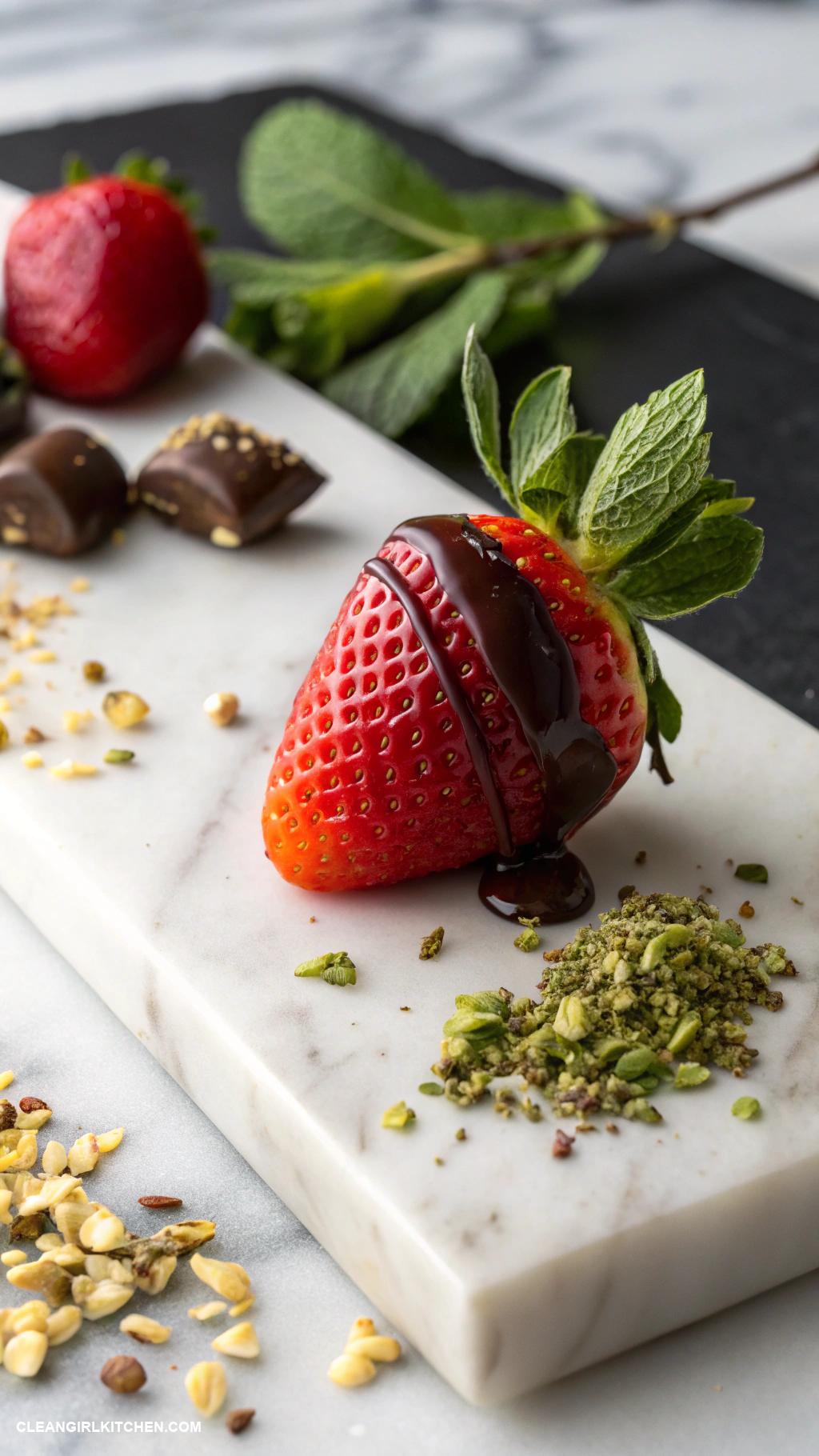 healthy christmas food Dark Chocolate Dipped Fruit