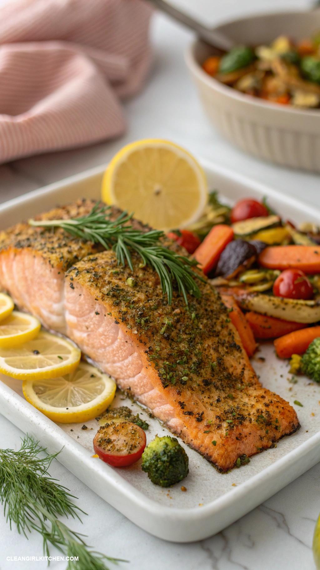 healthy christmas food Herb Crusted Salmon