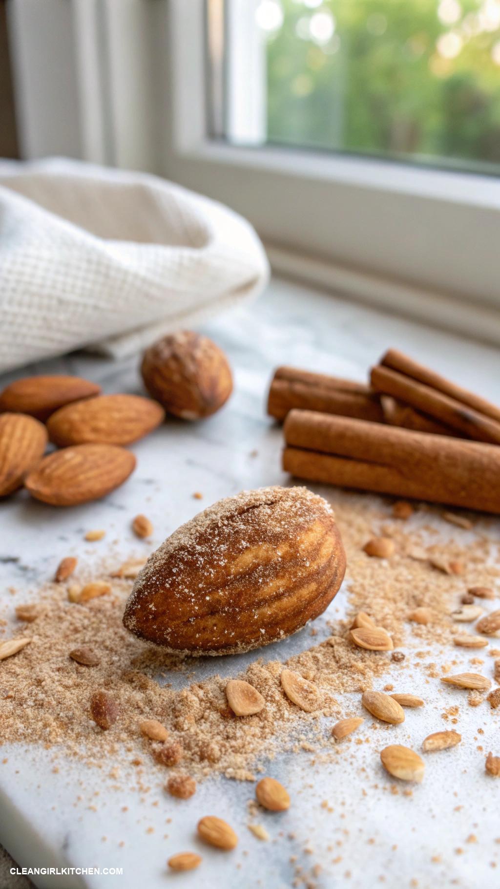 healthy christmas snacks Cinnamon Spiced Almonds