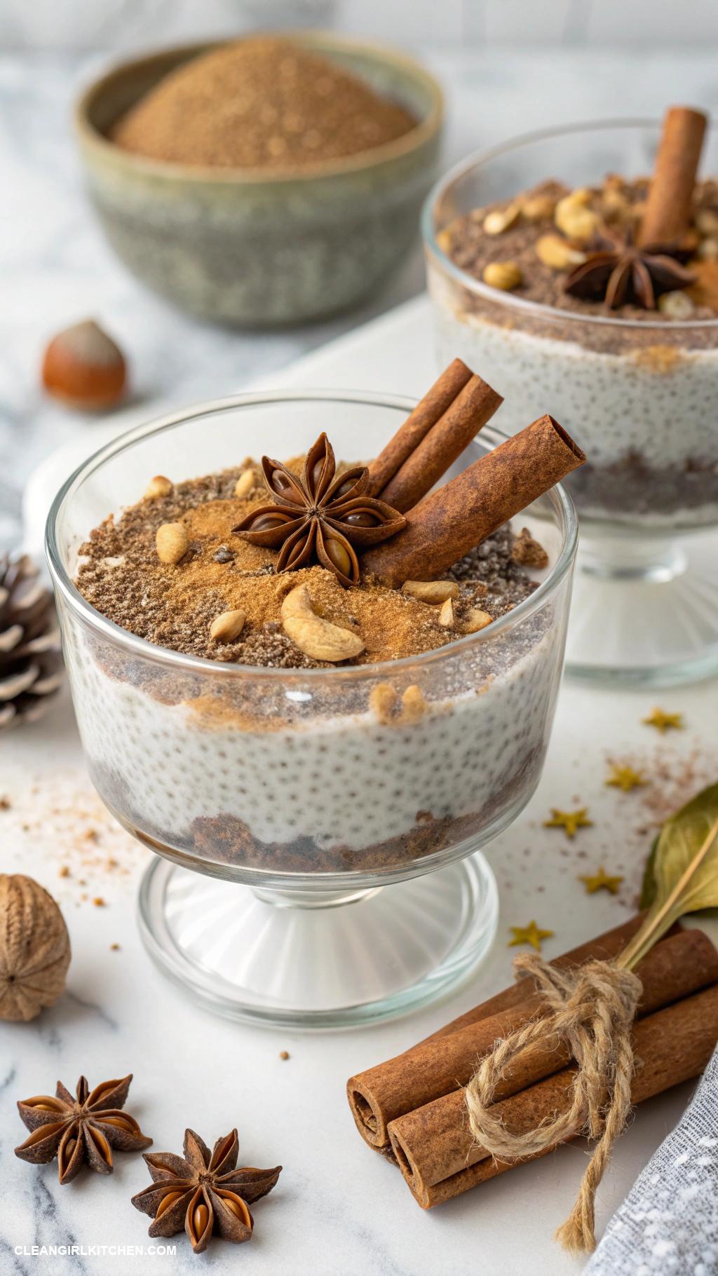 healthy christmas treats Chia Seed Pudding with Holidays Spices