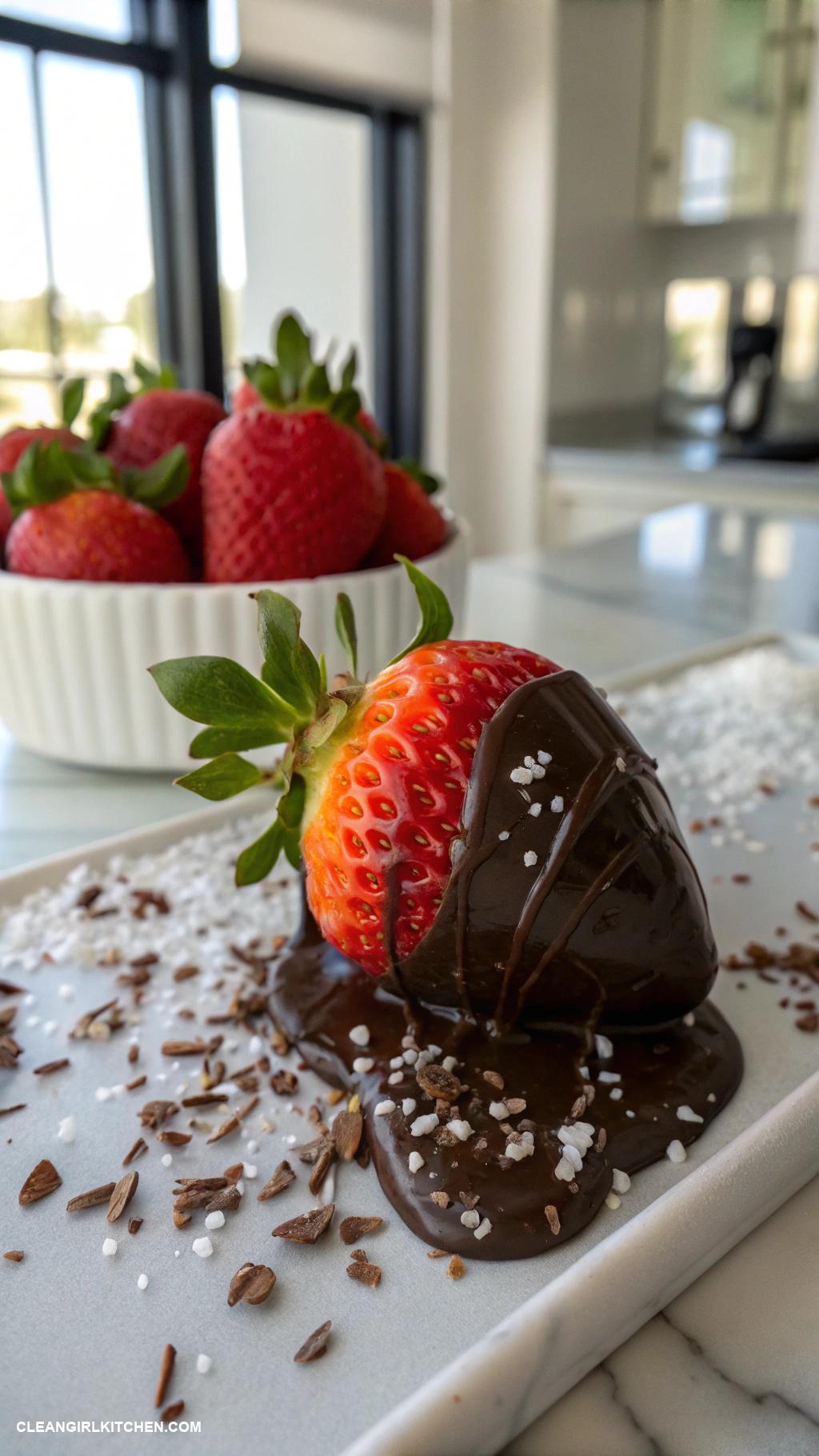 healthy christmas treats Dark Chocolate Dipped Fruit 1