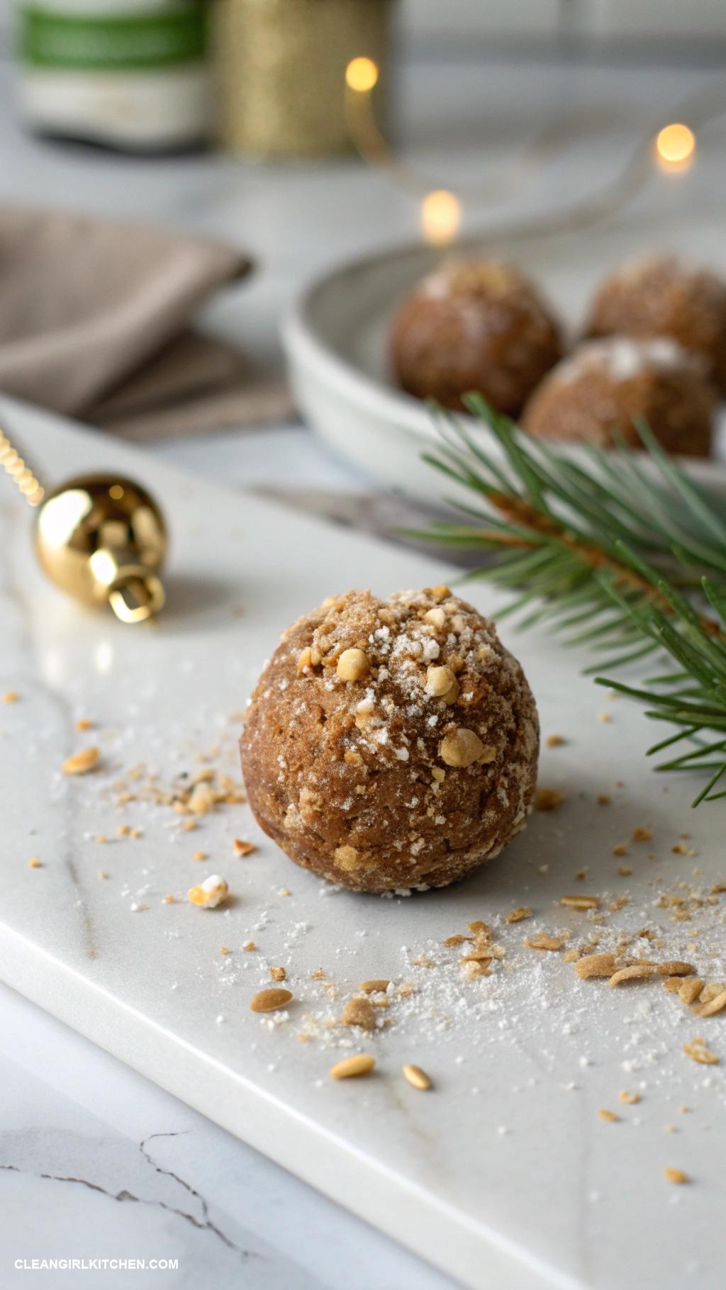 healthy christmas treats Gingerbread Energy Balls