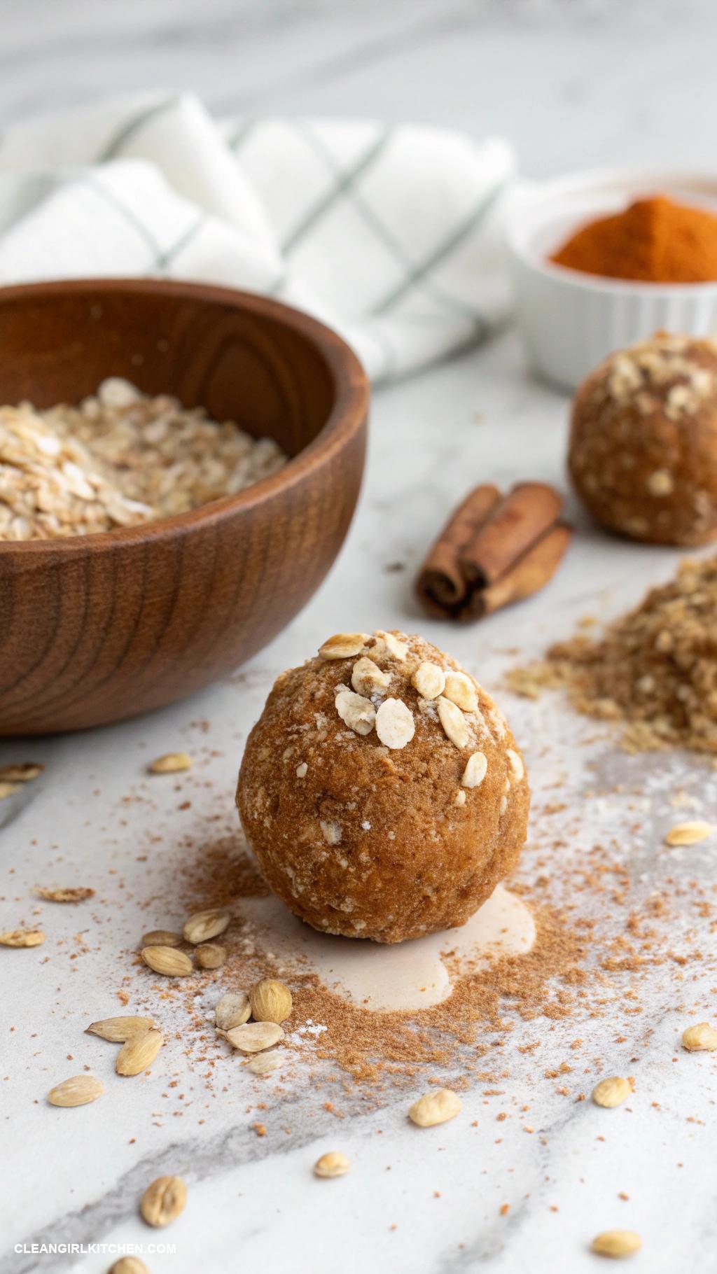 healthy christmas treats Pumpkin Spice Protein Balls