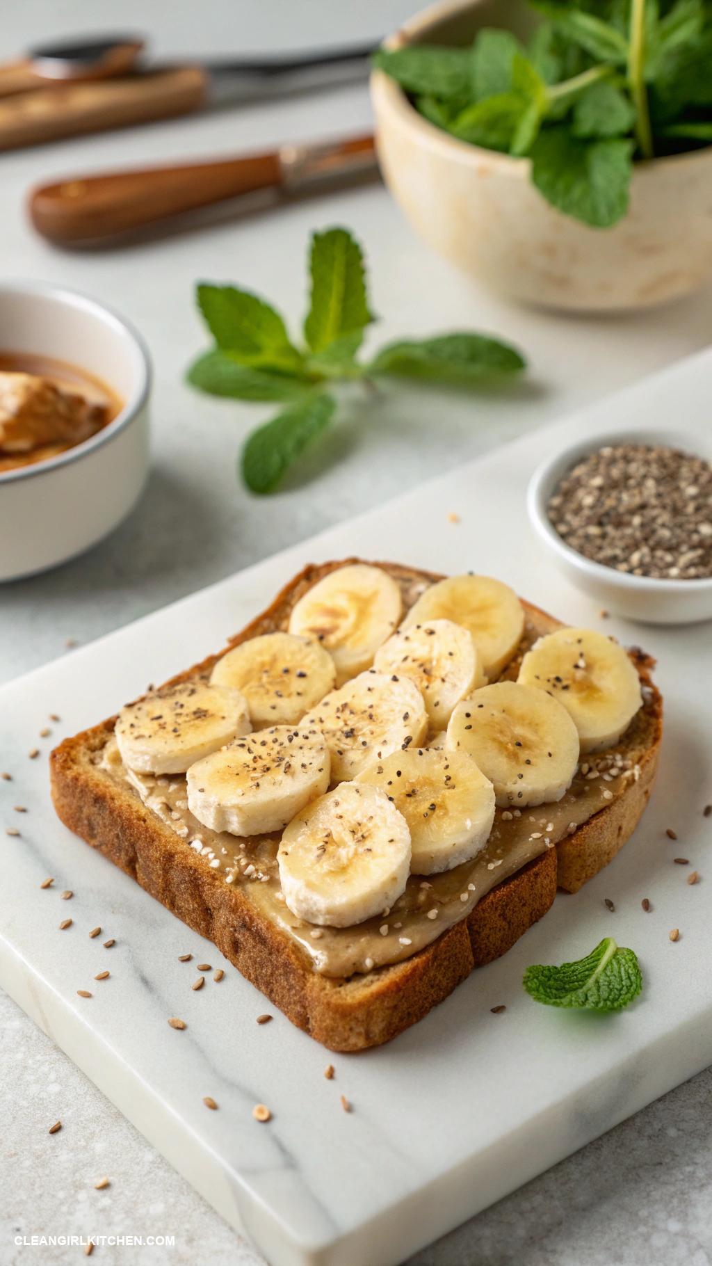 healthy toast recipes Whole Grain Toast with Almond Butter and Banana