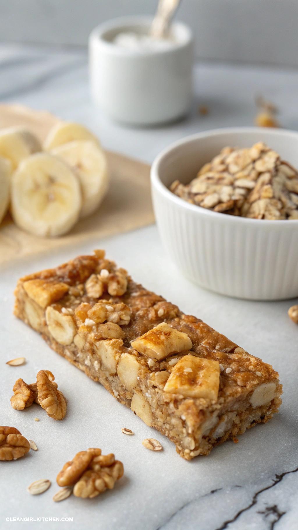 homemade granola bars Honey Banana Nut Granola Bars