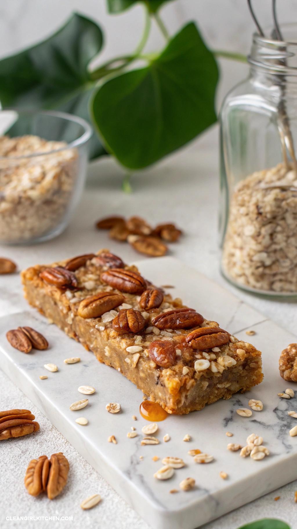 homemade granola bars Maple Pecan Granola Bars