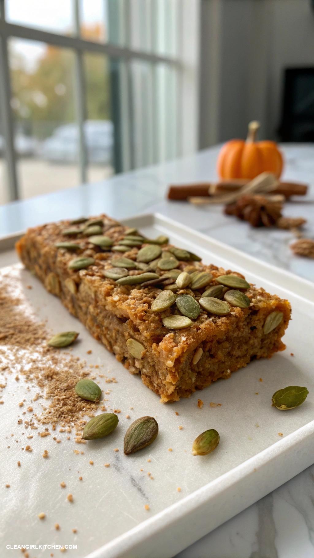 homemade granola bars Pumpkin Spice Granola Bars with Seeds