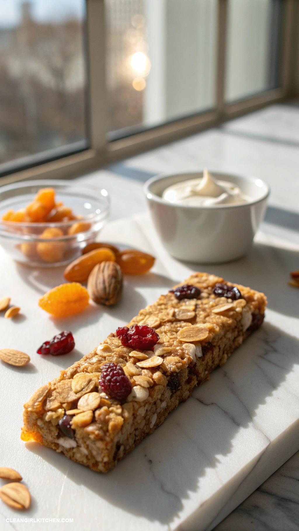 homemade granola bars Vanilla Almond Granola Bars with Dried Fruit