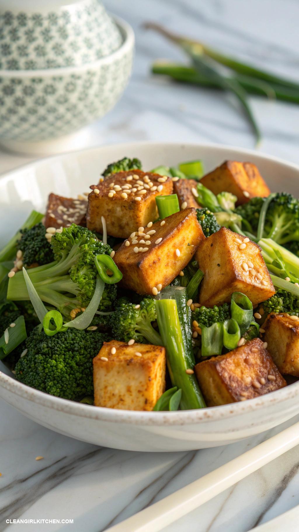 vegan dinner recipes Vegan stir fry with tofu and broccoli