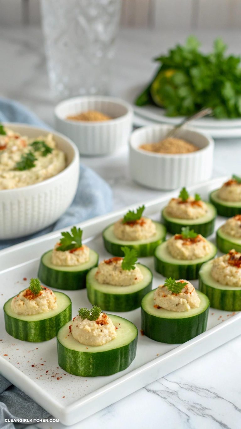 cucumber hummus bites