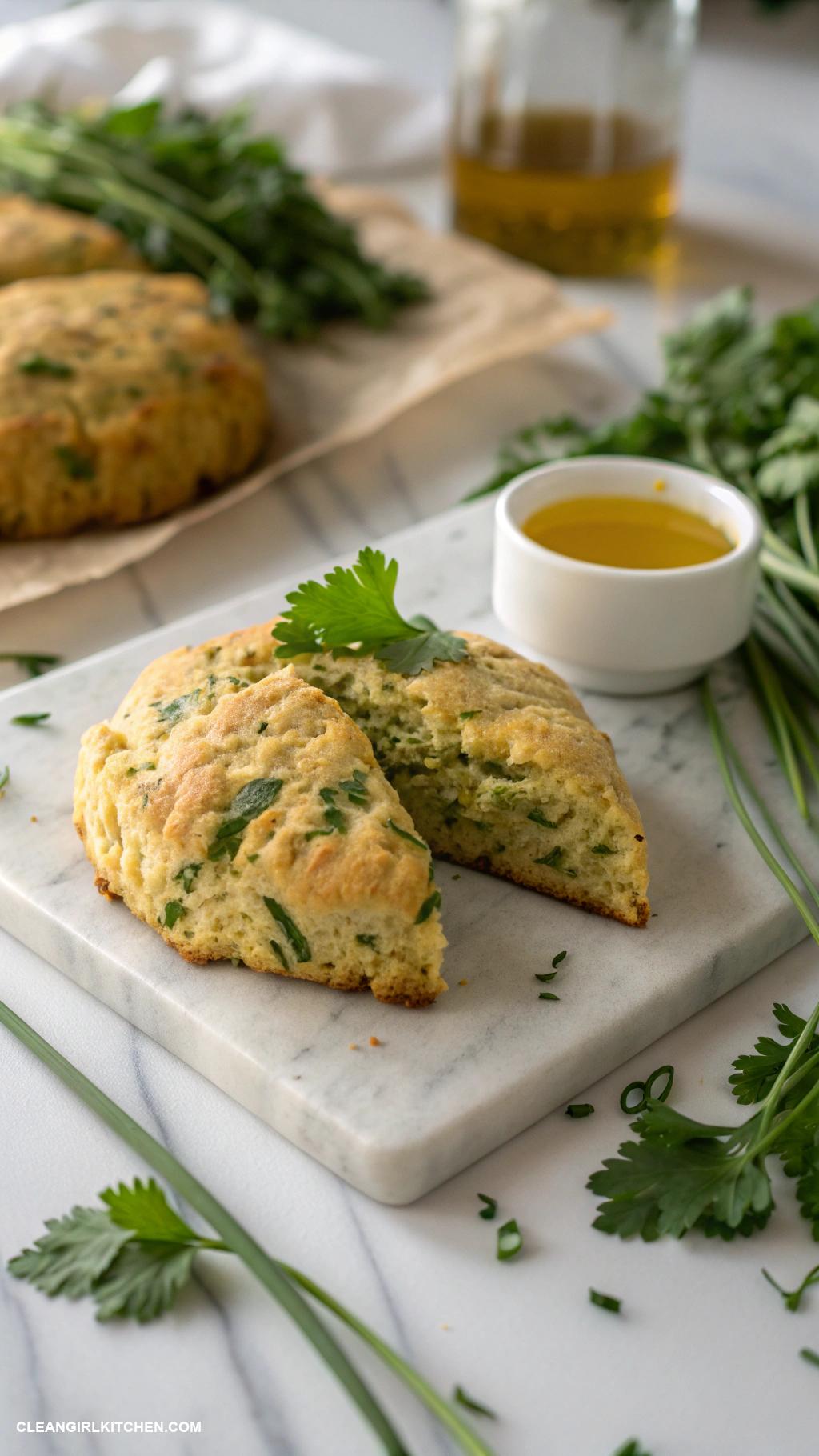 healthy scones Chickpea flour scones with herbs