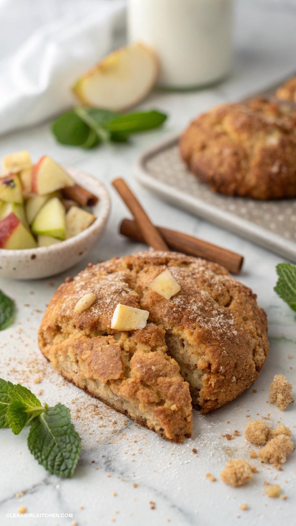 healthy scones Quinoa scones with apple and cinnamon