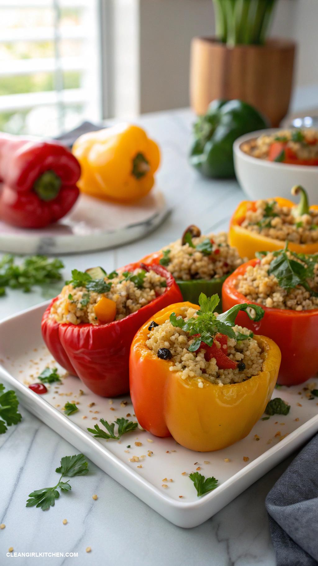 stuffed mini peppers with quinoa
