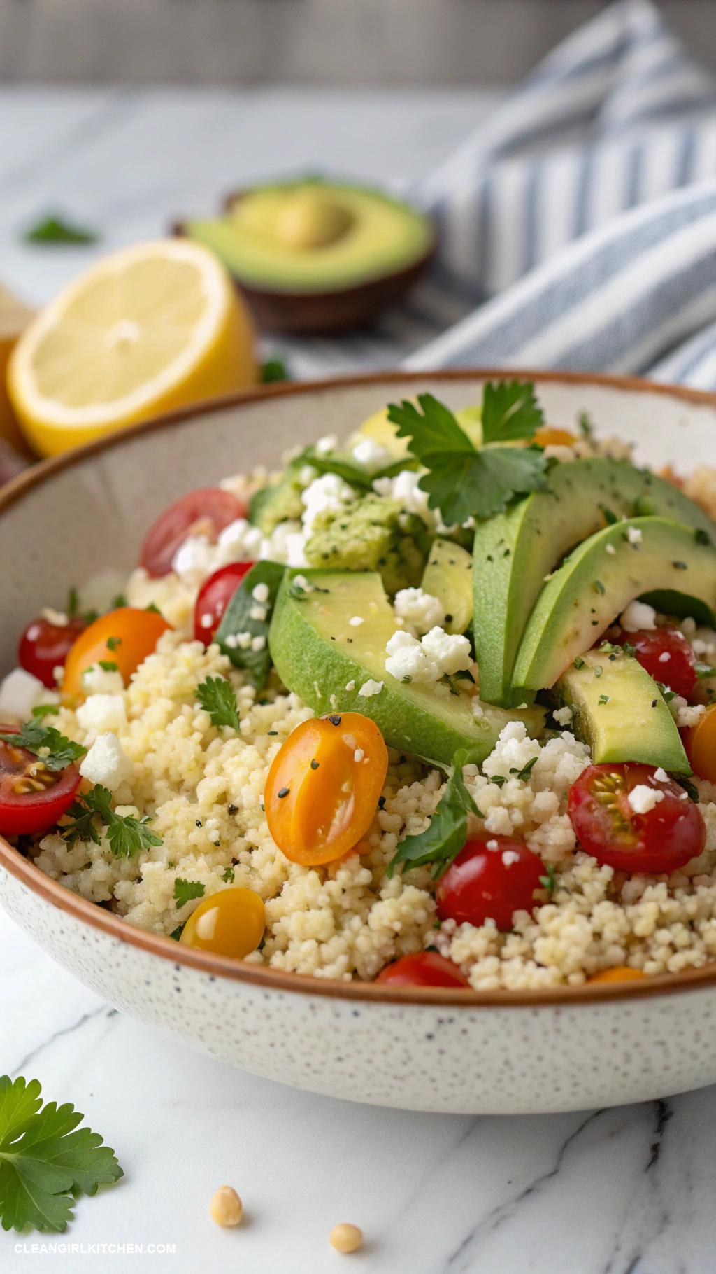 vegan salads Mediterranean Couscous Salad