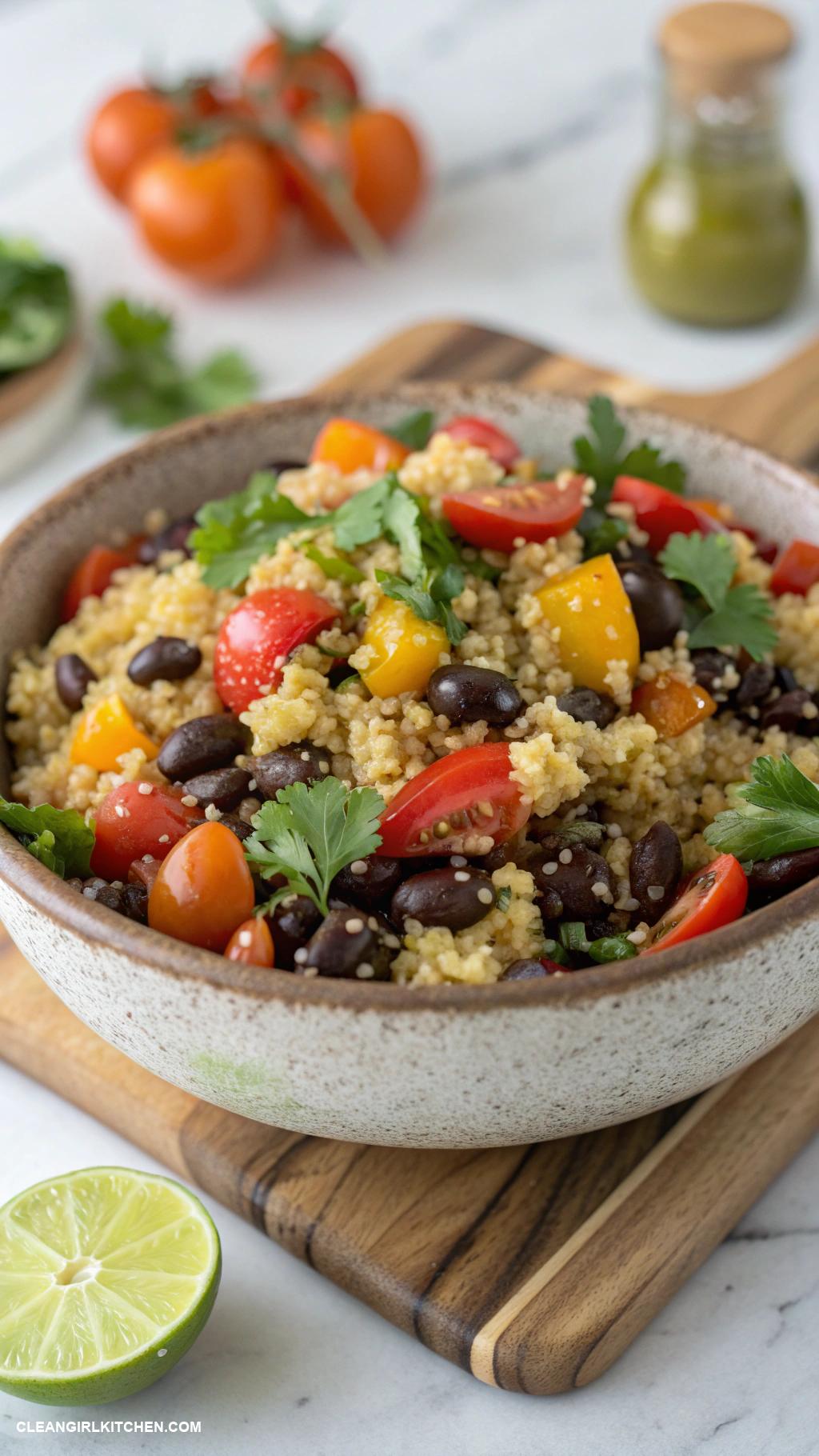 vegan salads Quinoa and Black Bean Salad