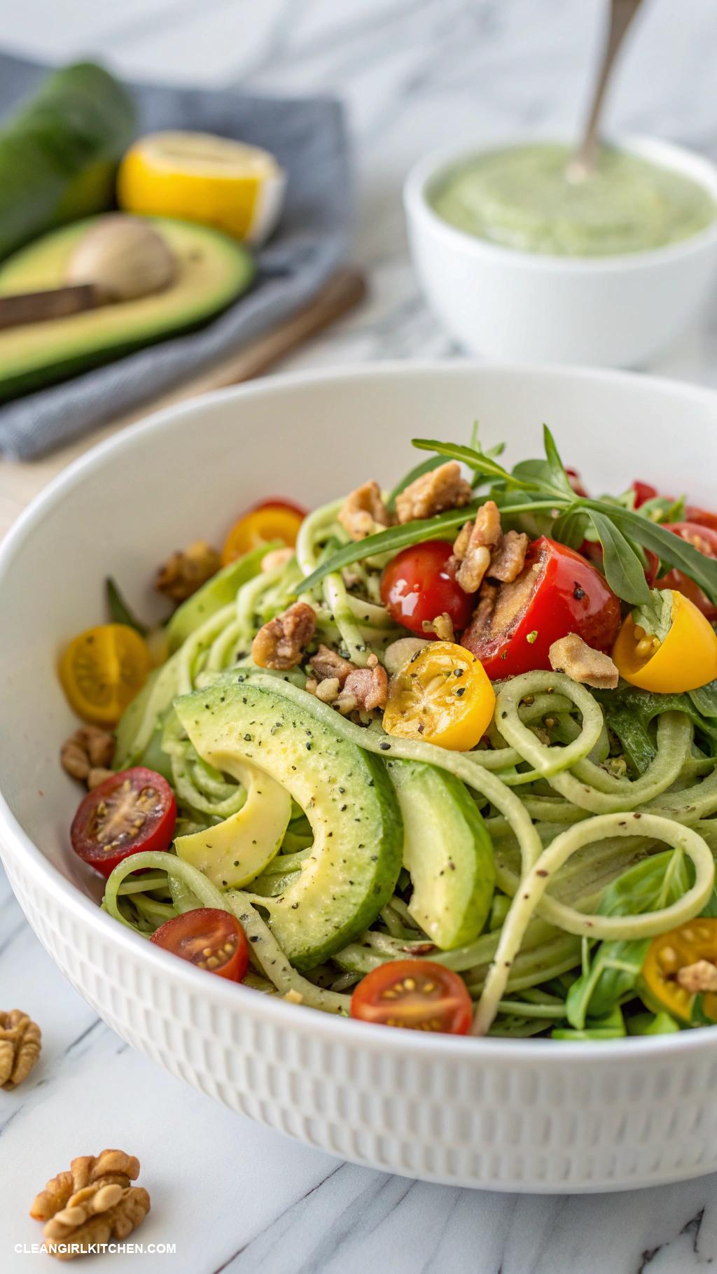 vegan salads Zucchini Noodle Salad