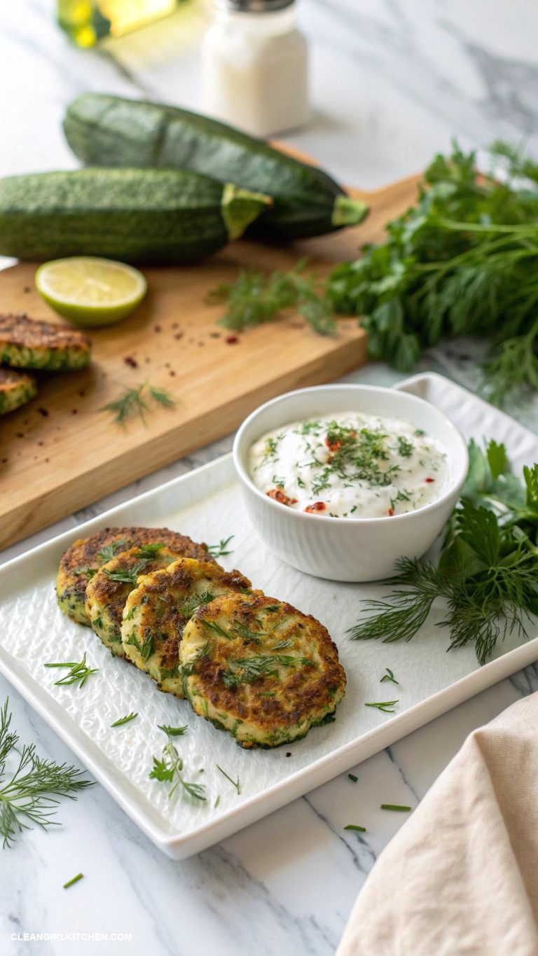 zucchini fritters with greek yogurt dip