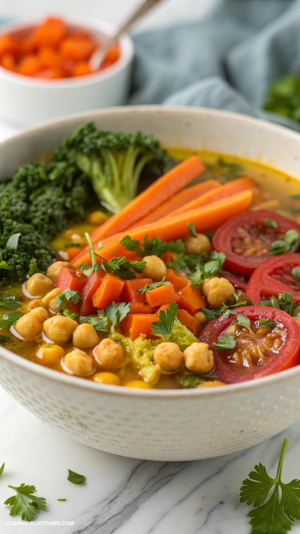 vegan soups Chickpea and Vegetable Broth