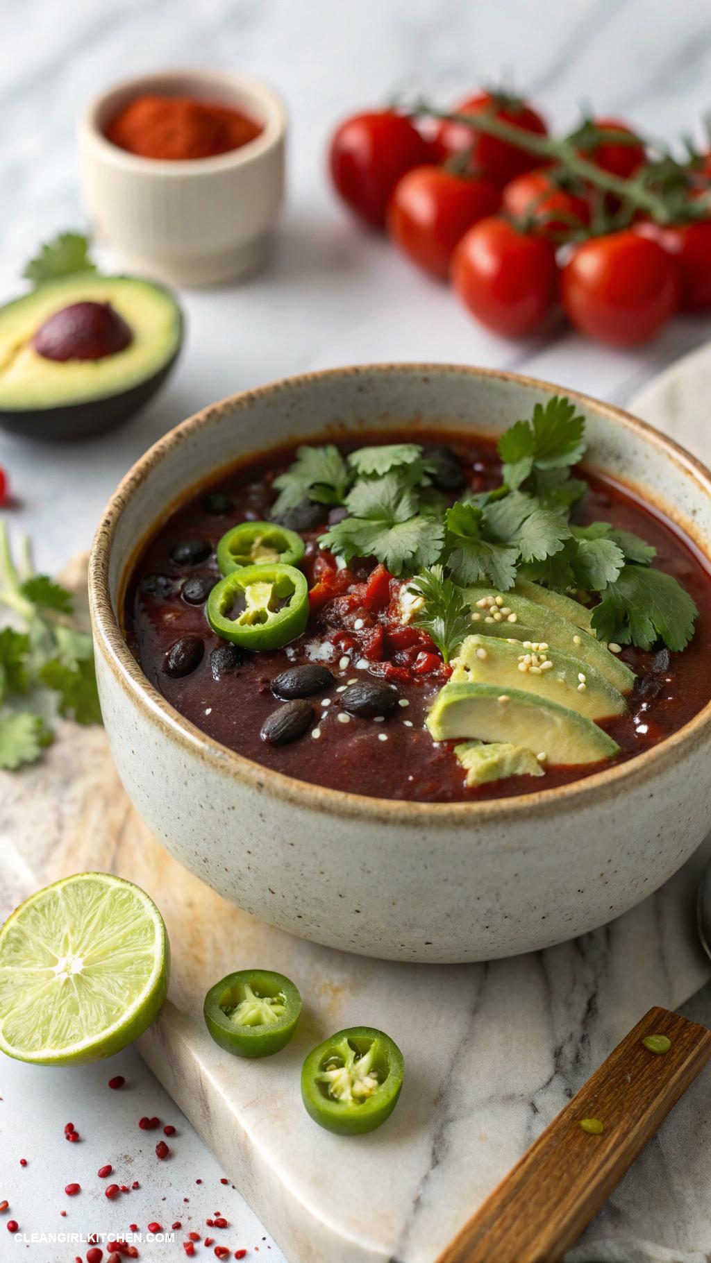 vegan soups Spicy Black Bean Soup